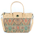 Korkhandtasche – Fliesen- und Blumenmuster BAGD-611