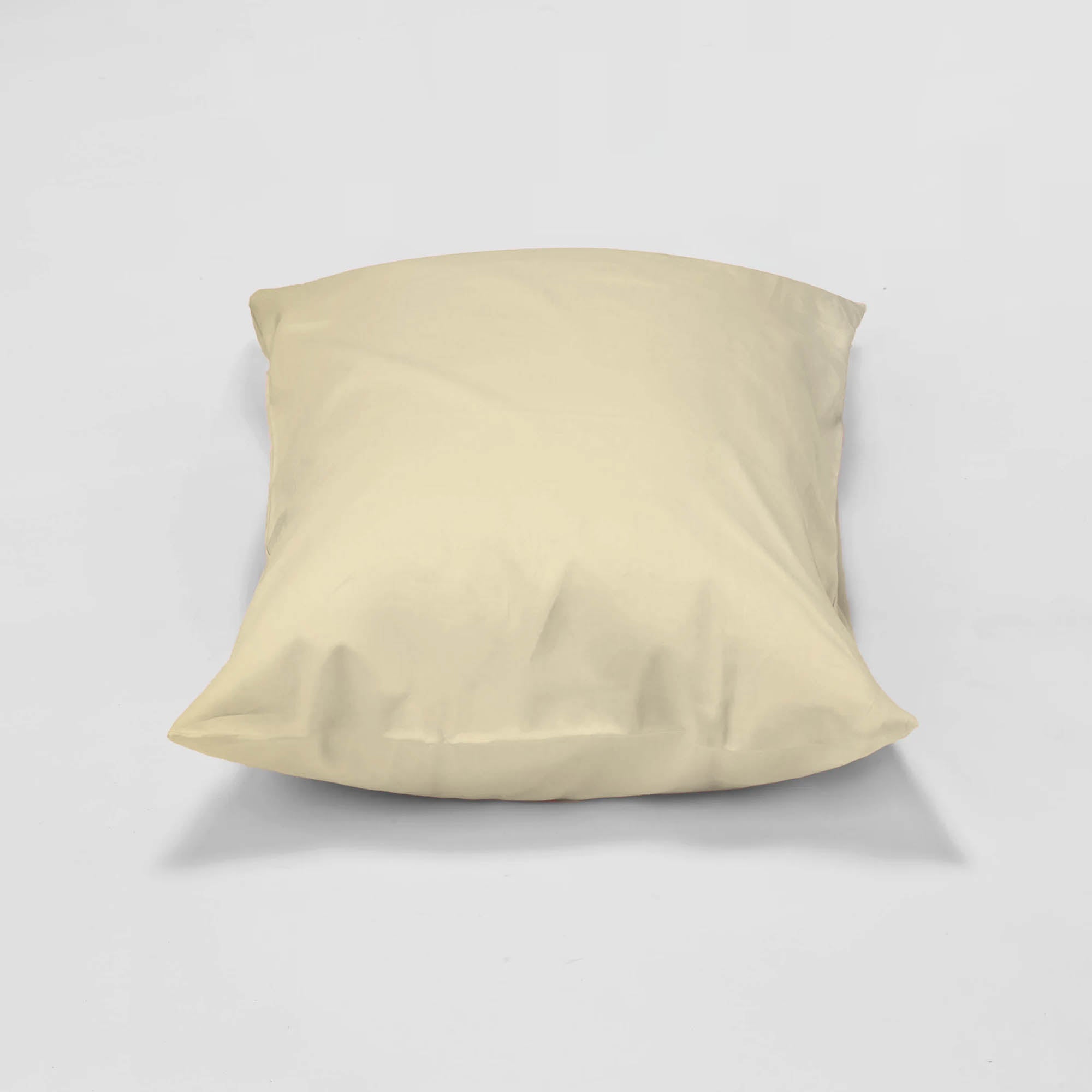Funda de almohada - percal de 200 hilos (amarillo claro)
