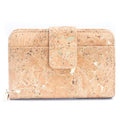 Reißverschlussbrieftasche aus Naturkork für Damen BAG-2202