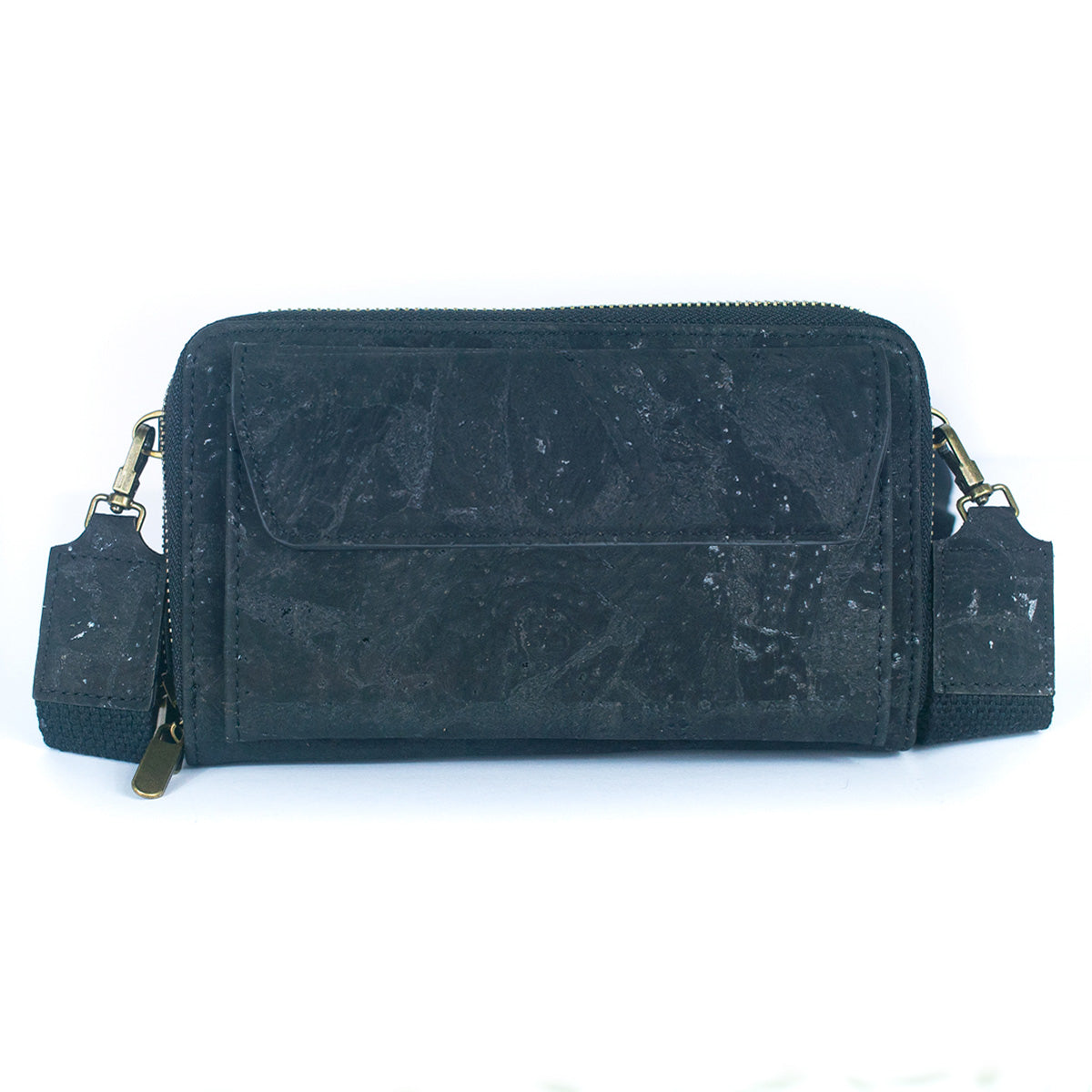 Bolso bandolera de corcho elegante con bolsillo delantero y monedero para teléfono móvil BAG-2271