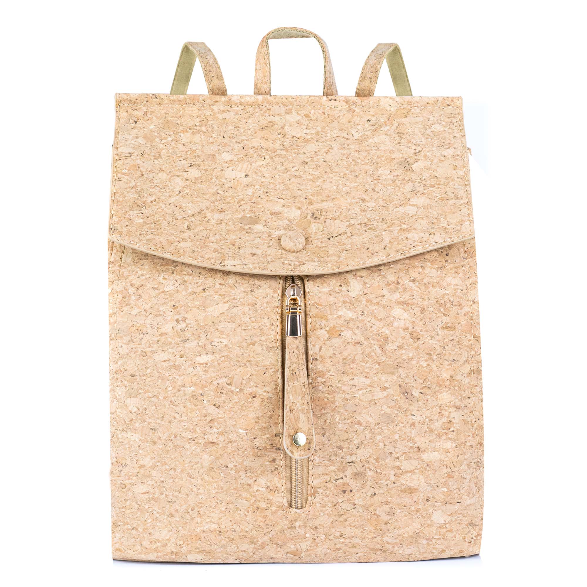 Mochila de Corcho con Detalles Dorados – Bolso Vegano Ecológico BAG-2096