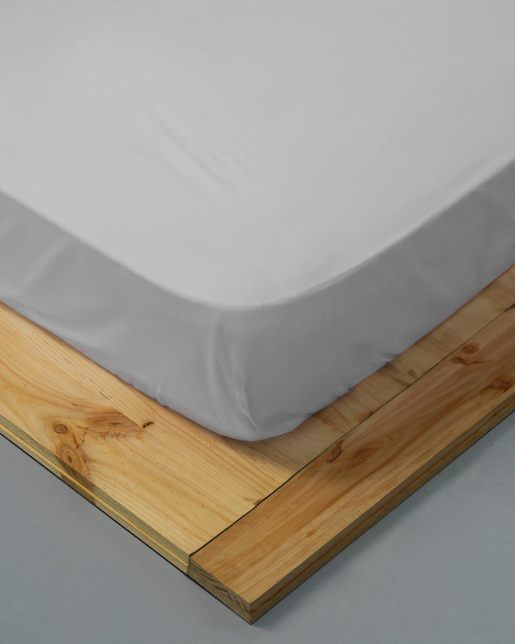 Fitted sheet - 300 threads sateen (Grey)