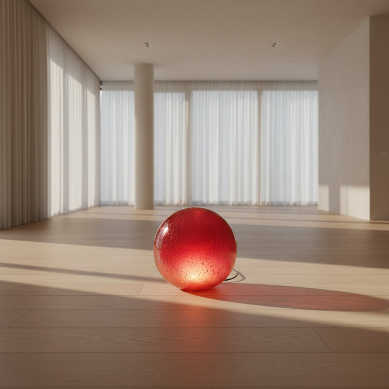 Globo de Vidro Soprado Vermelho | Peça para Iluminação | Ø35