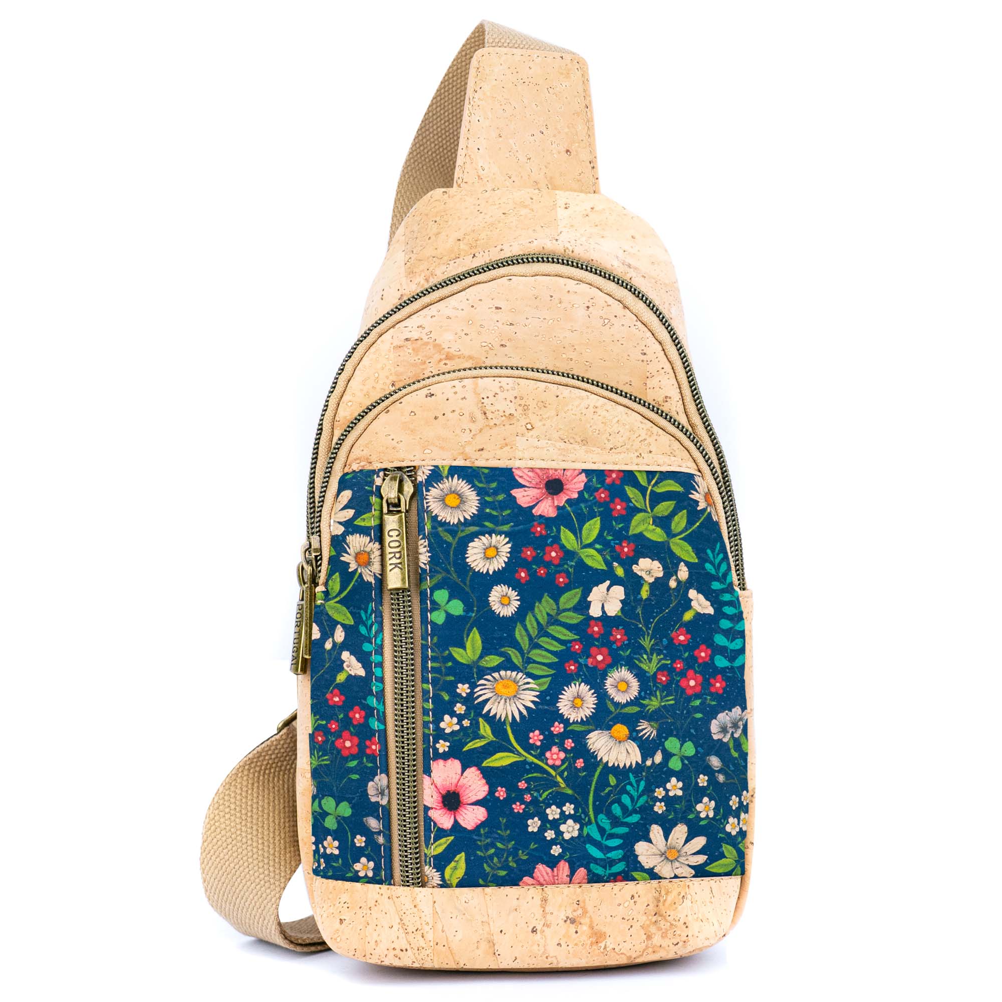 Bandolera de Corcho con Asa Ajustable – Estampados Florales y Geométricos BAG-2374