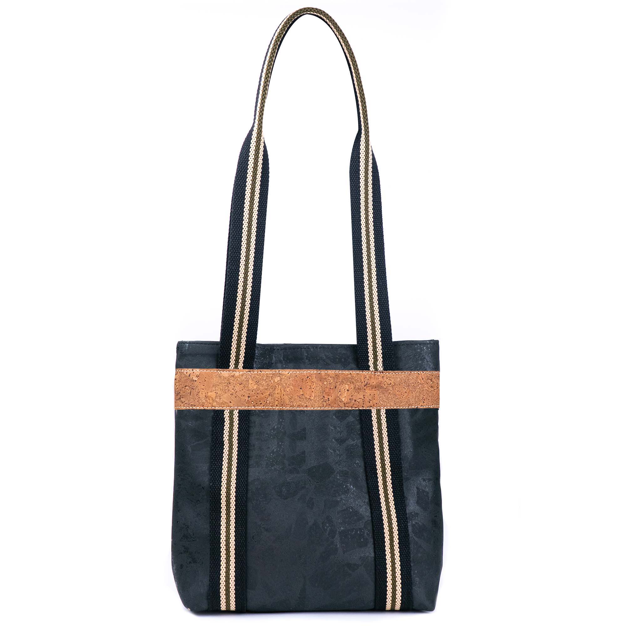 Schultertasche für Damen aus Kork und Gurtband BAGP-297
