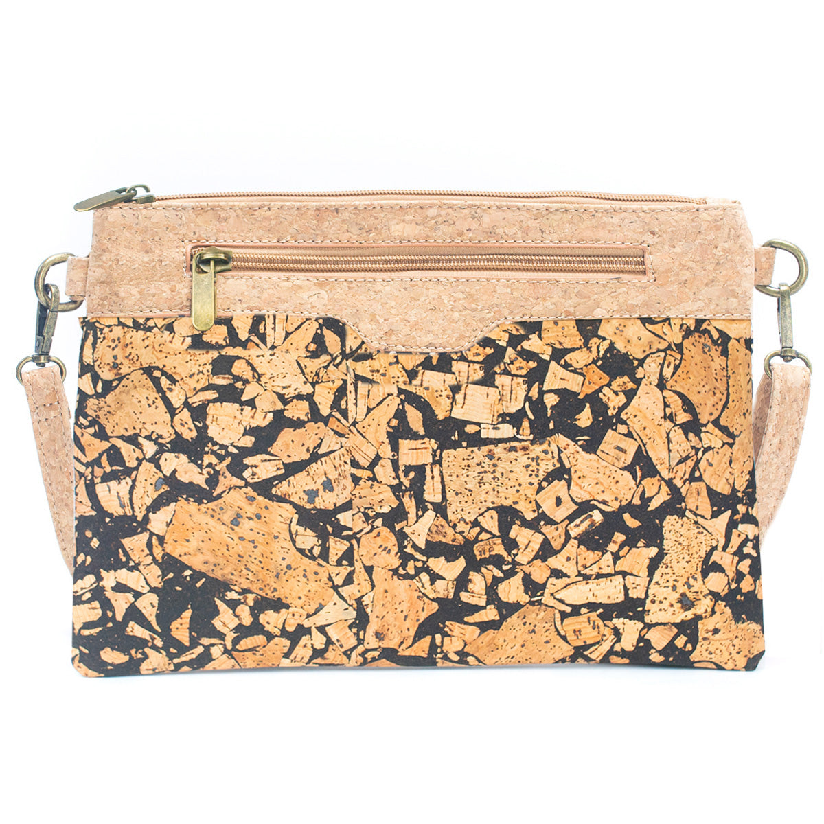 Natural Cork with Coffee Bean Fusion: Women's Crossbody Bag and Clutch Design BAG-2290