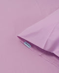 Funda de almohada - percal de 200 hilos (Rosa)
