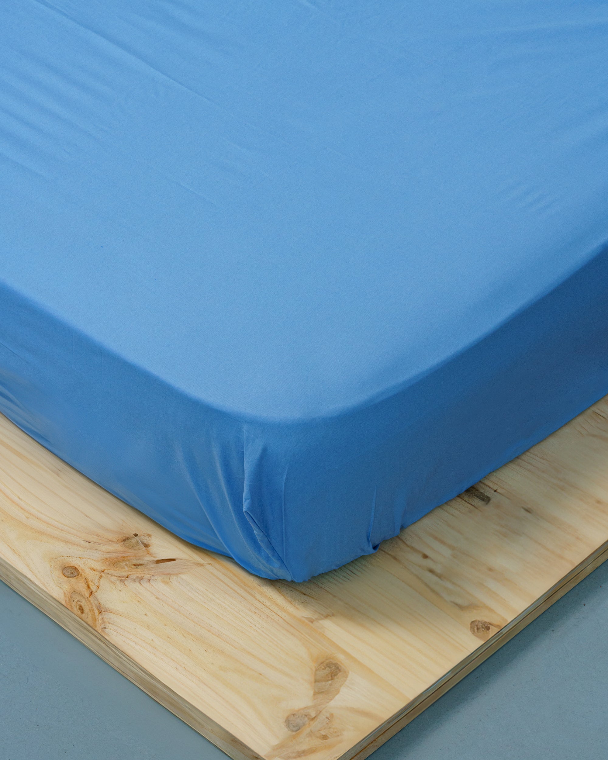 Fitted sheet - 200 threads percale (Blue)
