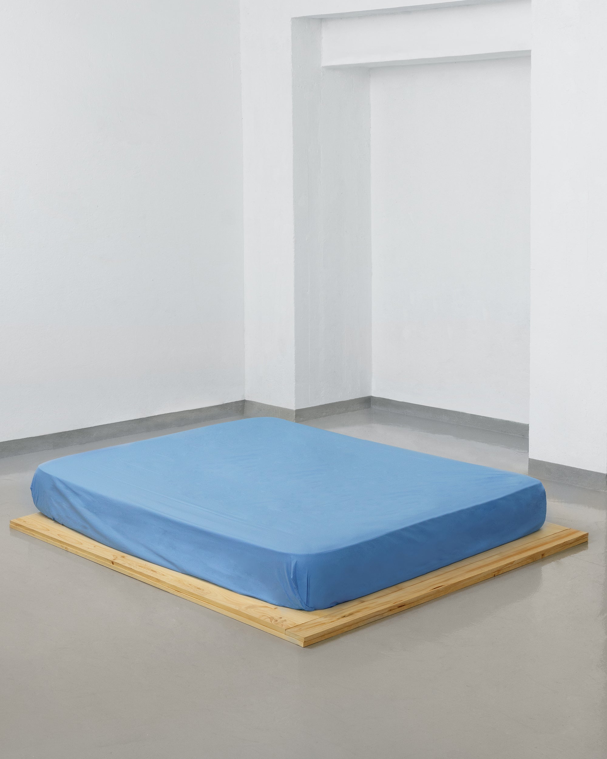 Fitted sheet - 200 threads percale (Blue)