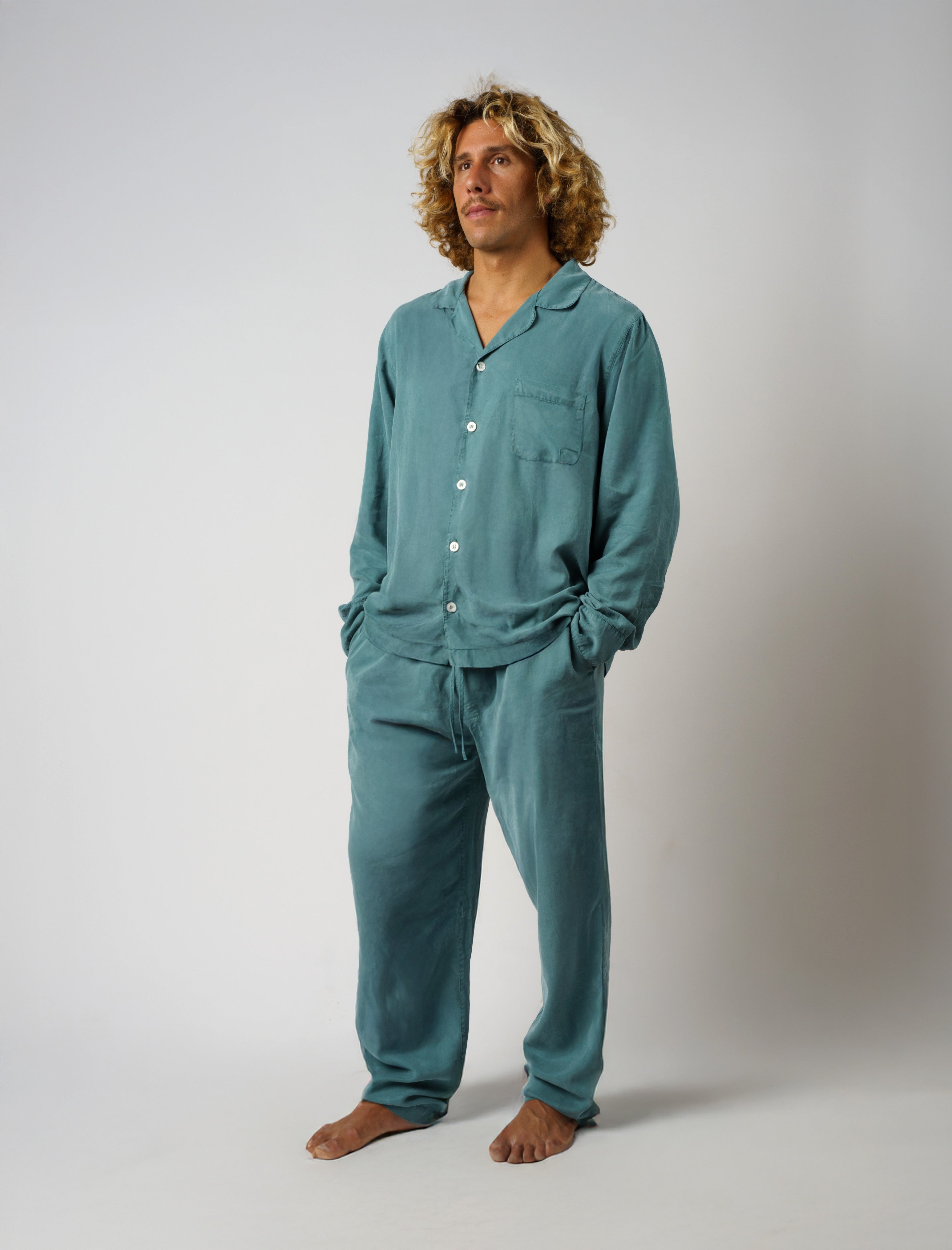 Camisa de manga larga - Verde oscuro