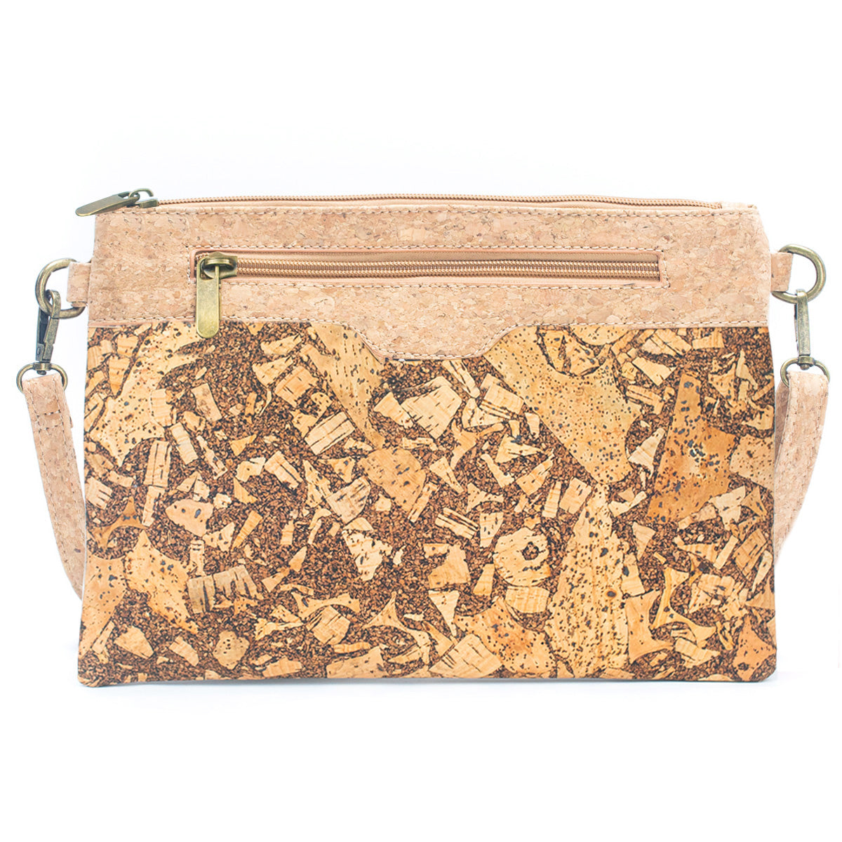 Natural Cork with Coffee Bean Fusion: Women's Crossbody Bag and Clutch Design BAG-2290