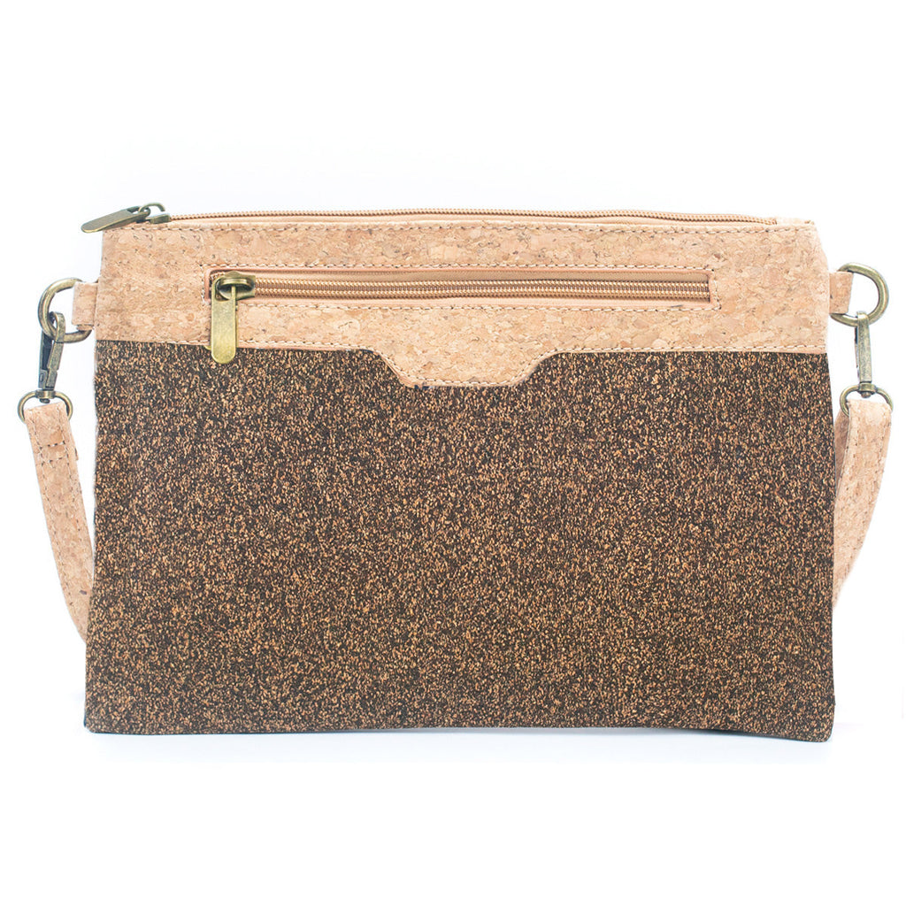 Corcho natural con fusión de granos de café: diseño de bolso de mano y bolso cruzado para mujer BAG-2290