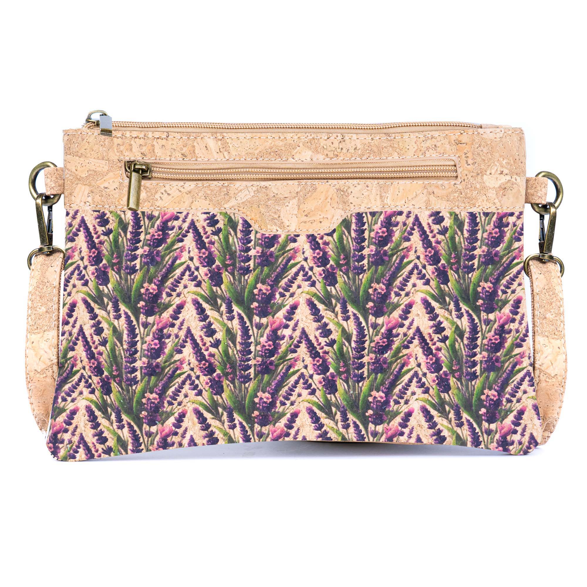 Printed Natural Cork Crossbody Bag & Clutch BAG-2393