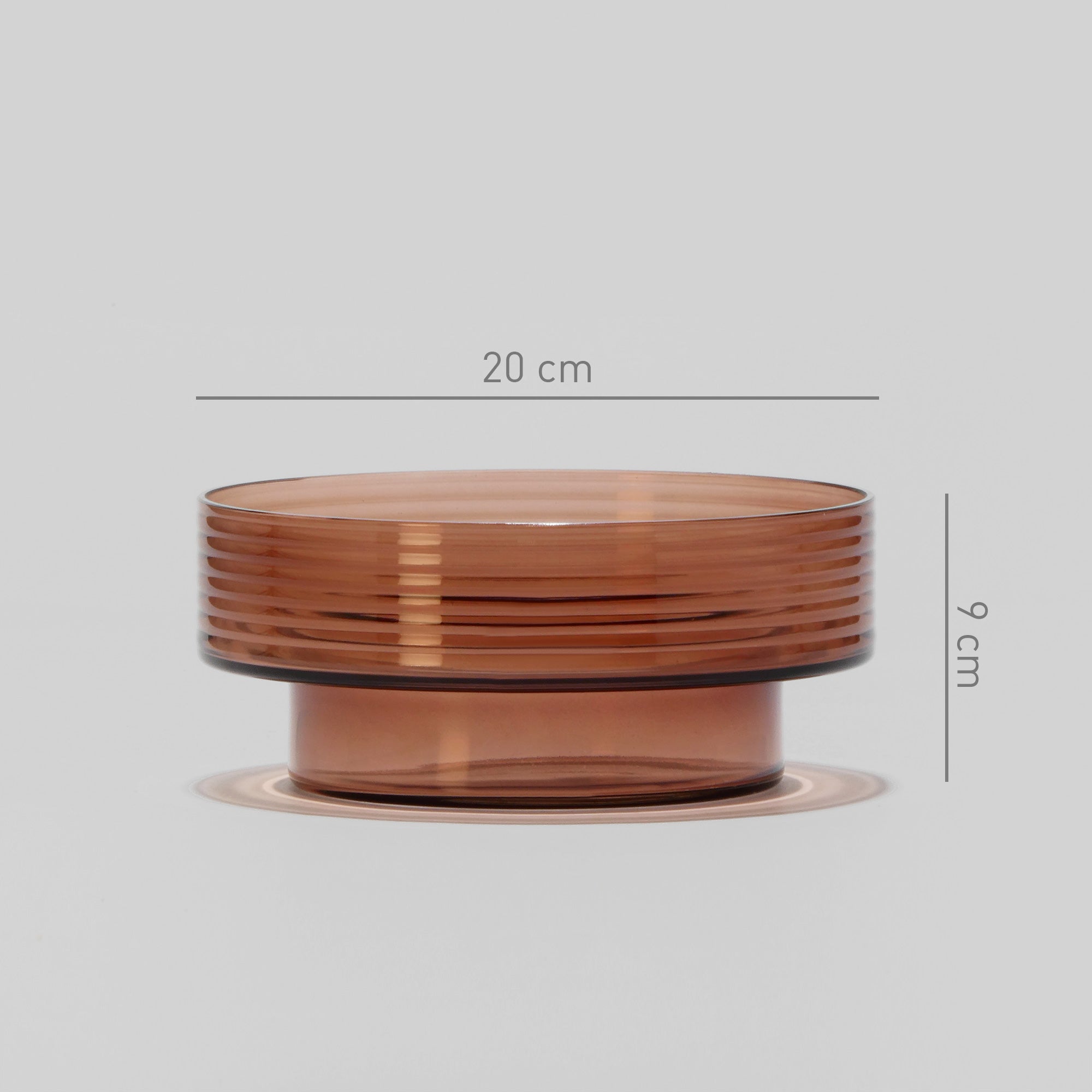 Castiçal em vidro GLOW TOGETHER Grande em Mocha Mousse