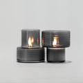 conjunto de 2 Castiçais em vidro GLOW TOGETHER em Fumado