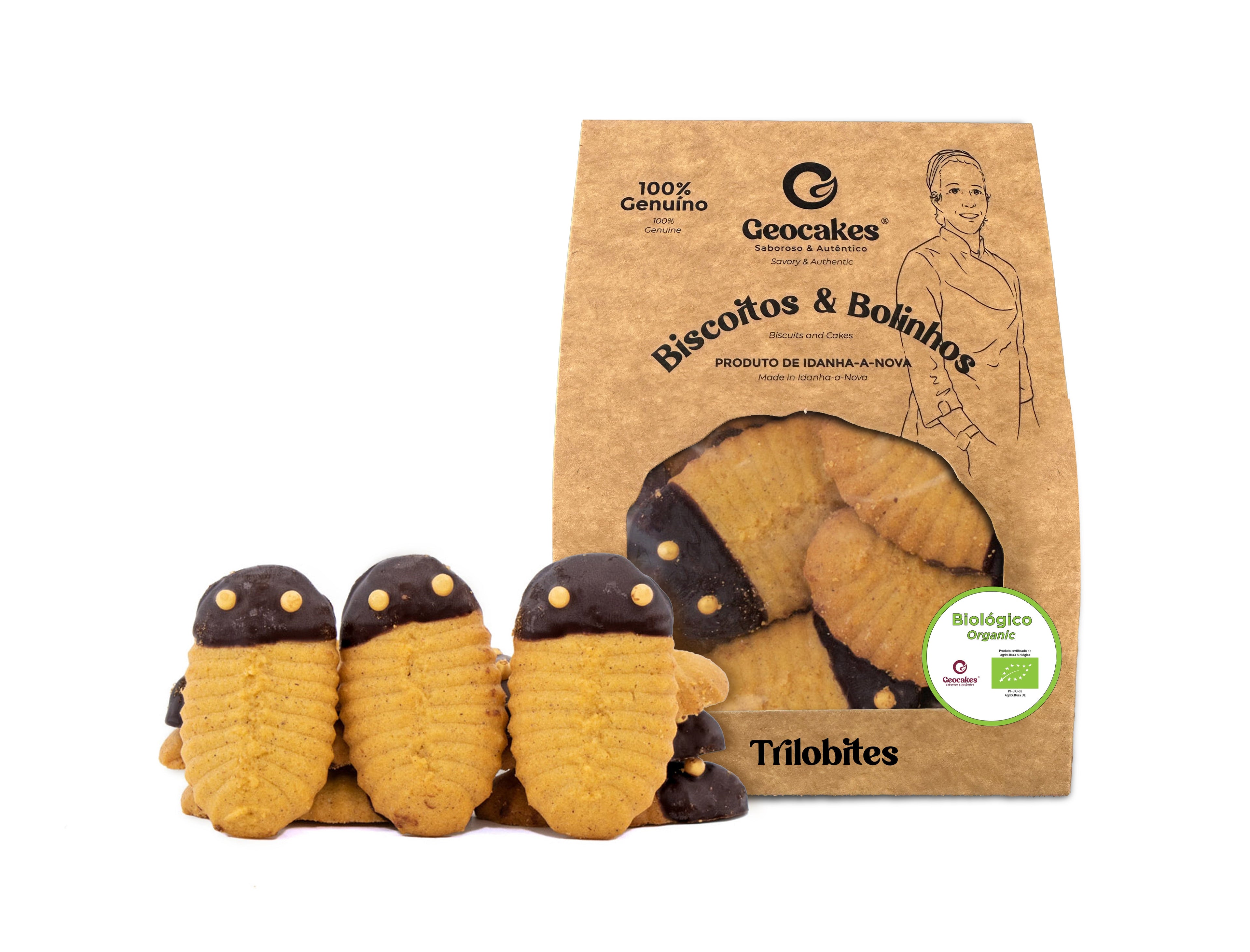 Trilobites Biológicas - Biscoitos Geológicos Artesanais 190g