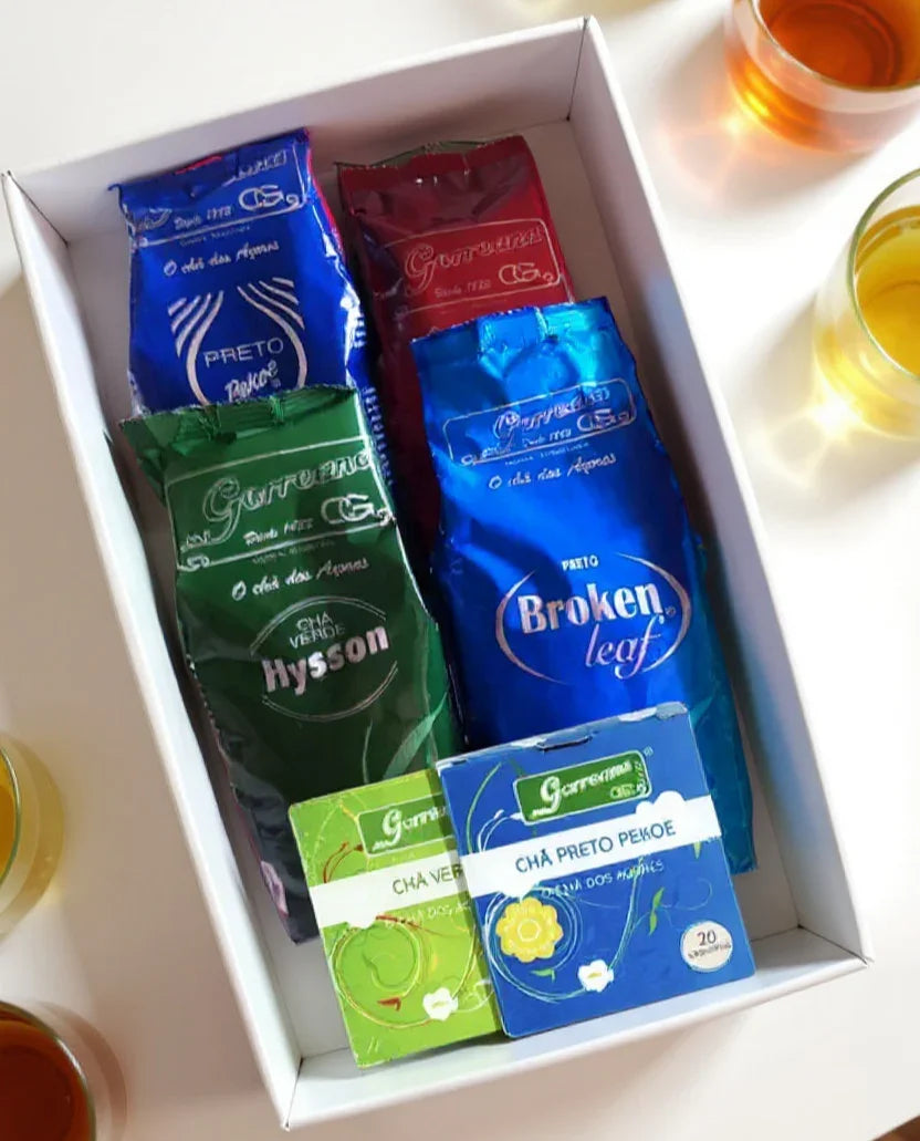 Gift Box - 6 Pack Organic Premium Tea Gorreana Azores (4x100g Loose Leaf + 2x10 Tea Bags)