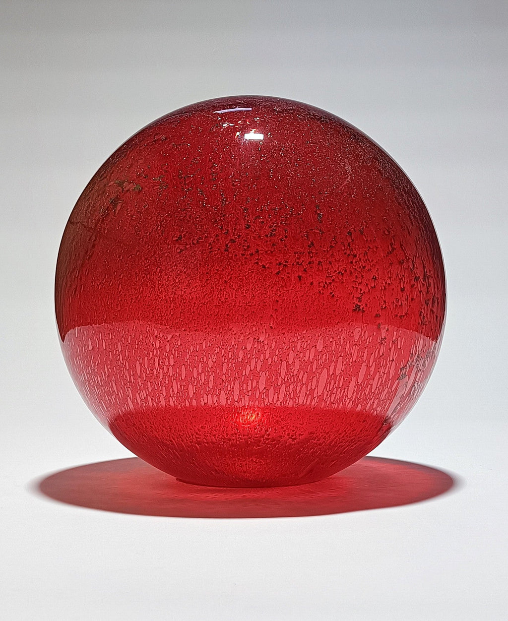 Globo de Vidro Soprado Vermelho | Peça para Iluminação | Ø35