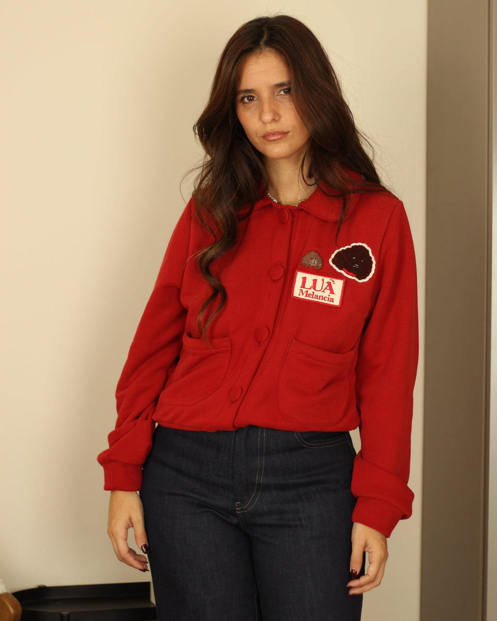 Chaqueta romántica cuello con solapas | Oreo Adulto