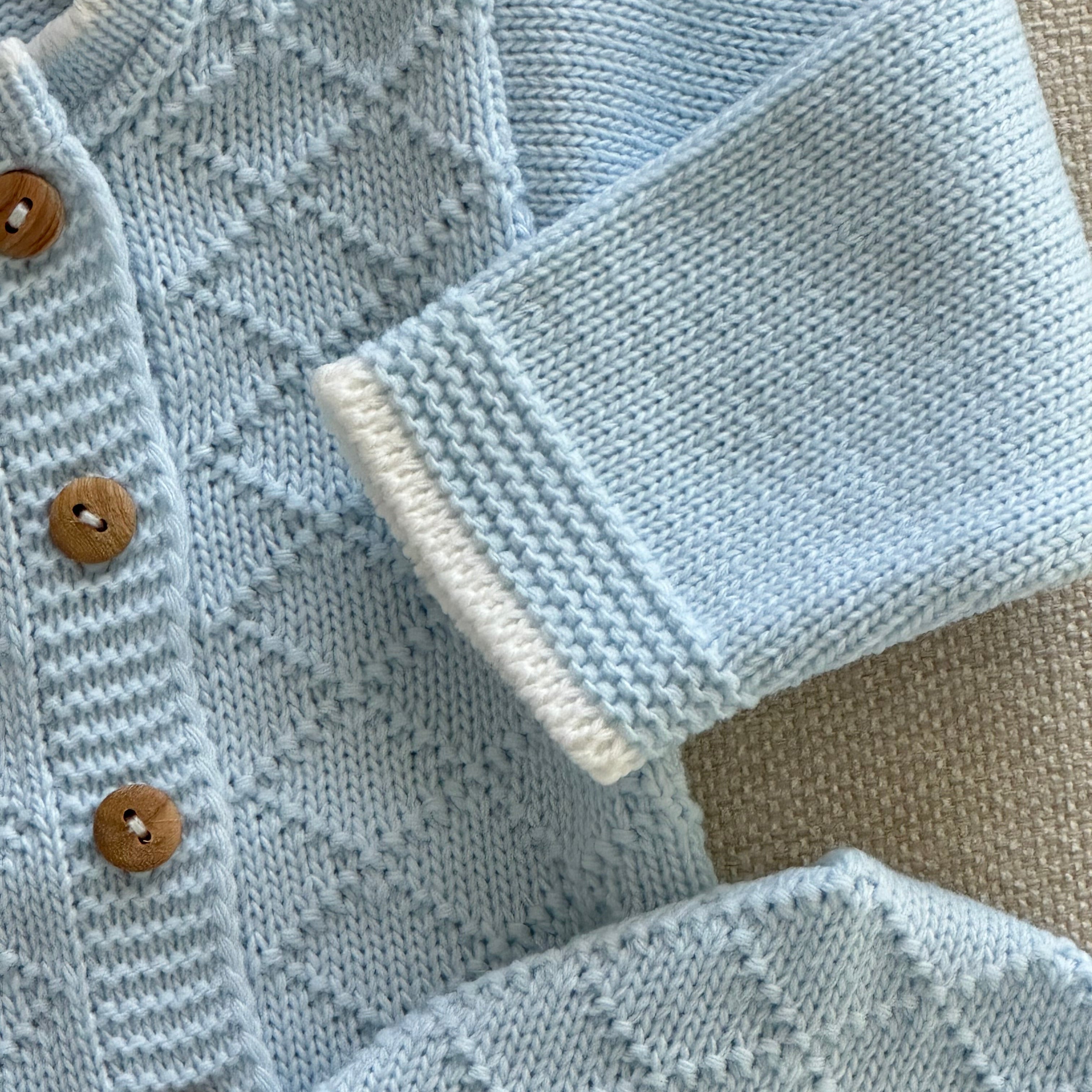 Conjunto de Bebé em Malha Azul Bebé 3 Peças 100% Algodão