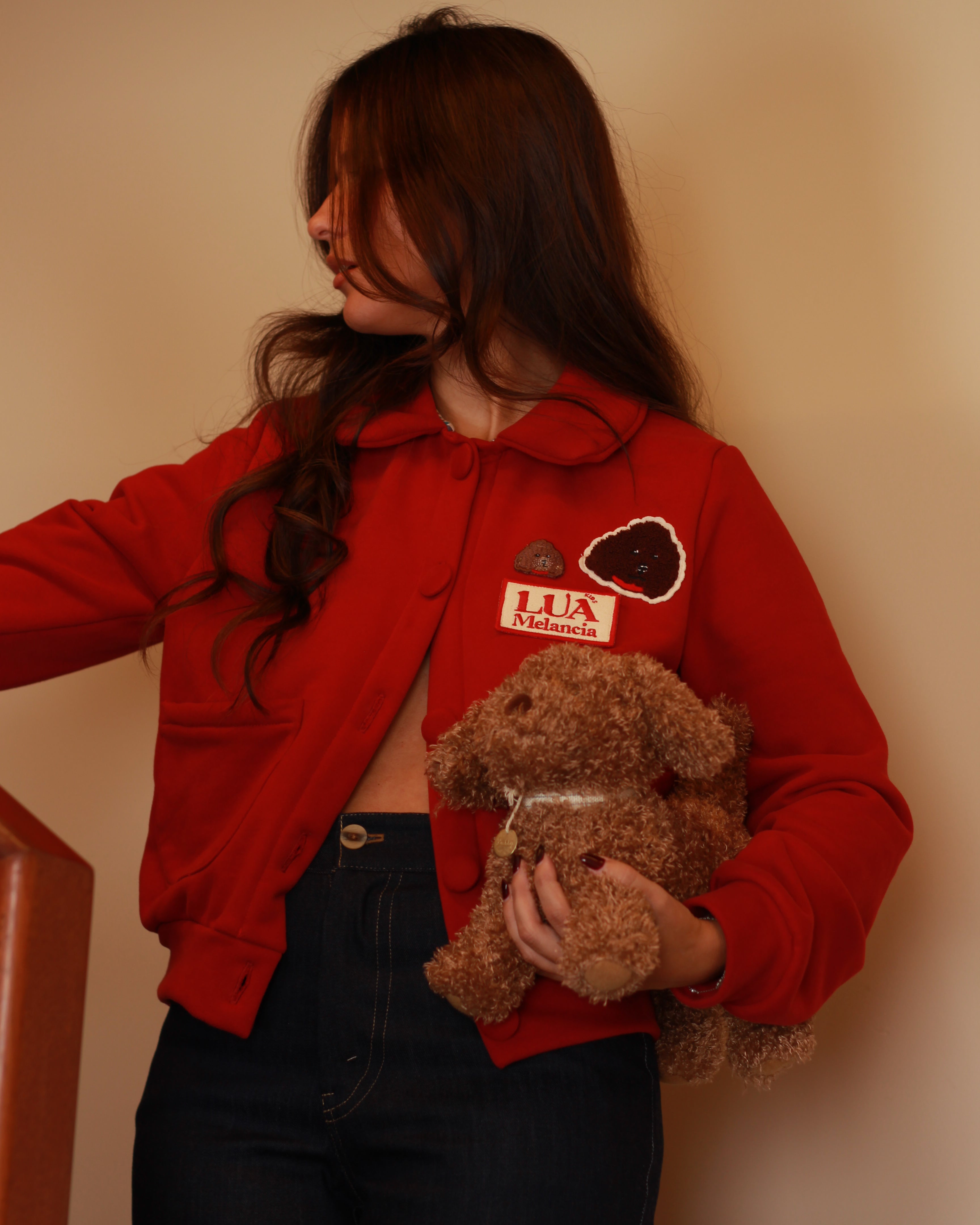 Chaqueta romántica cuello con solapas | Oreo Adulto
