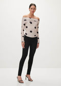 BLUSA OMBRO FRANZIDA BOLINHAS