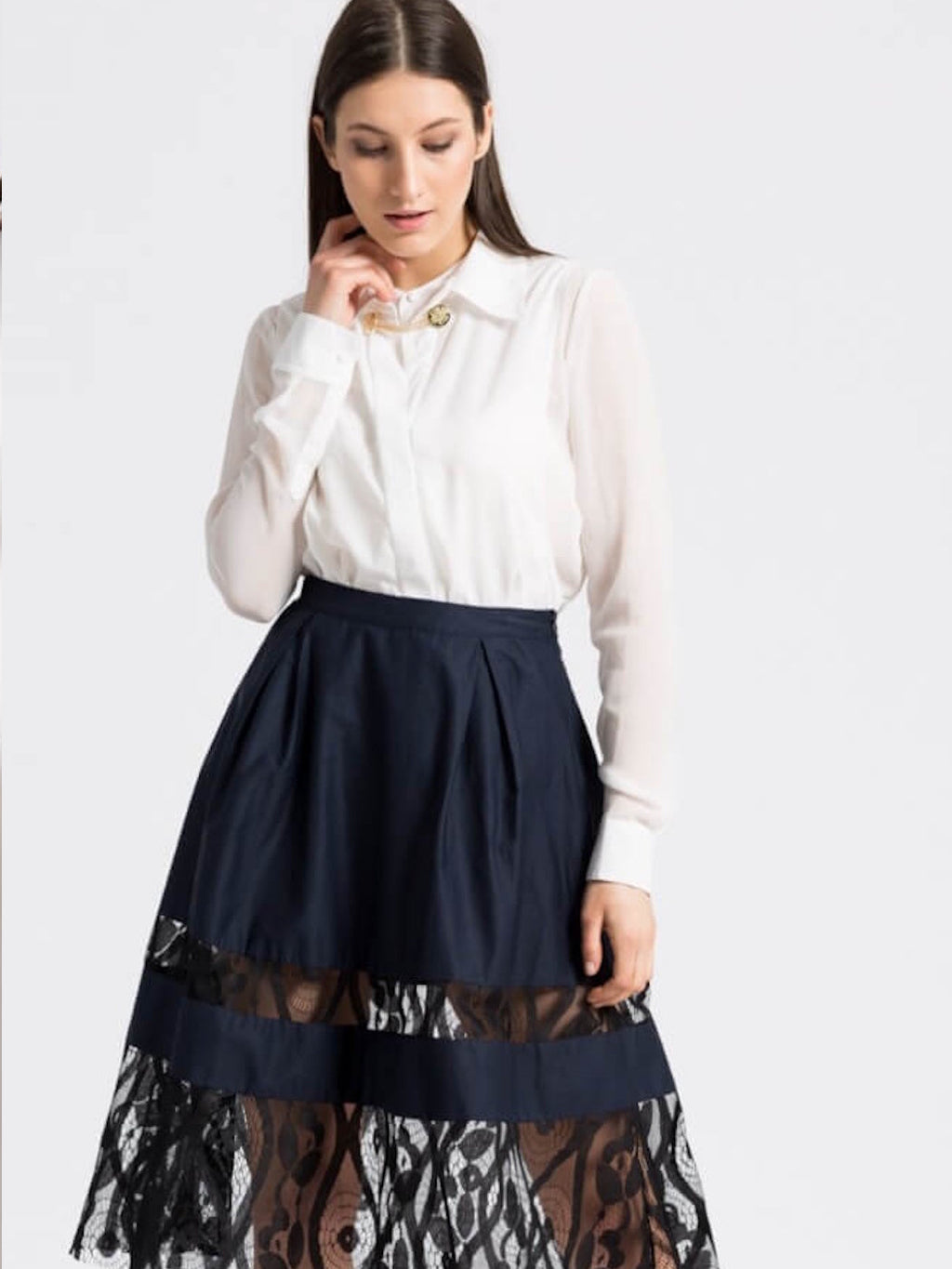 BLUSE GOLDENE KETTE