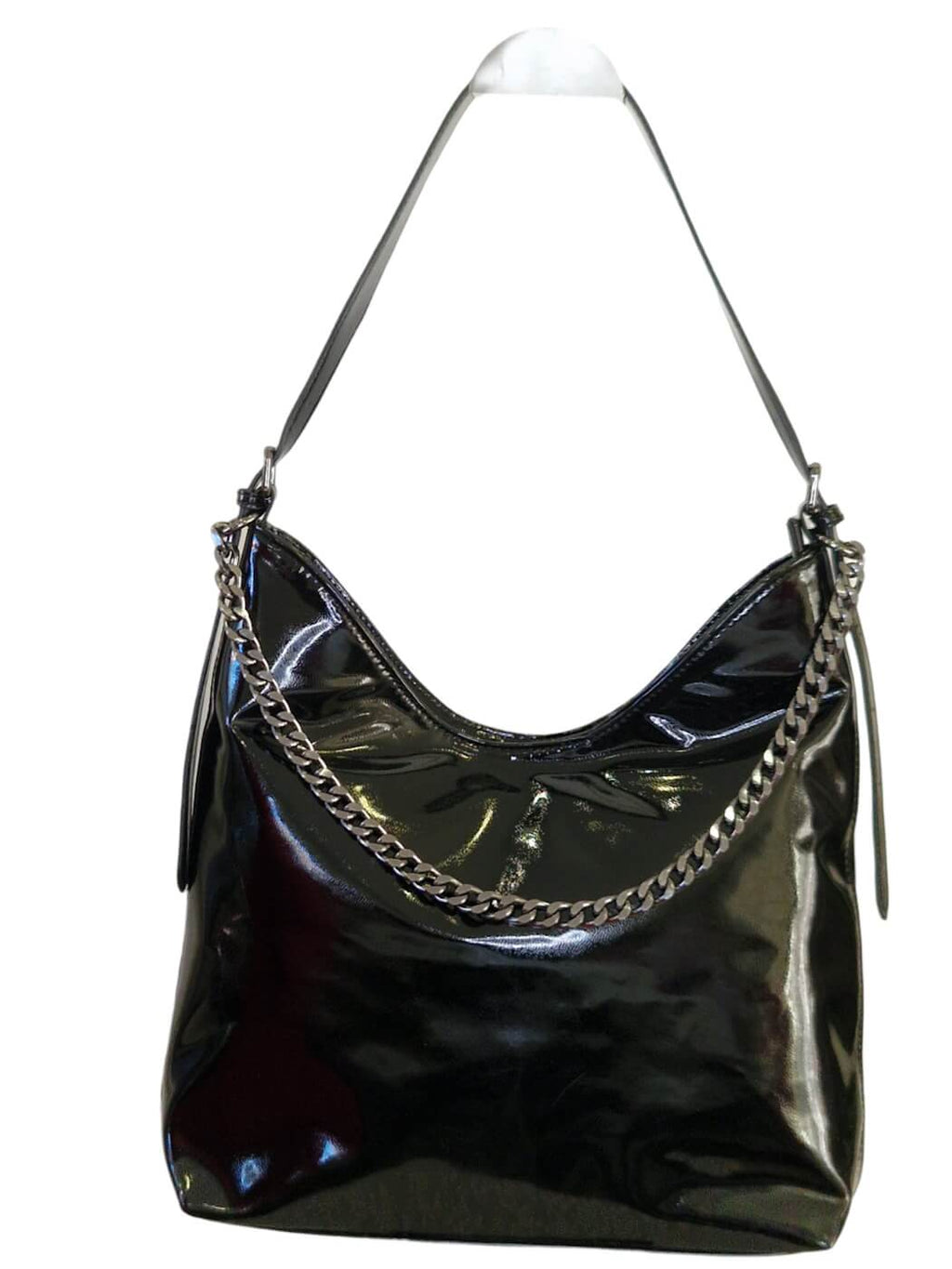 SCHULTERTASCHE MIT SCHWARZER KETTE