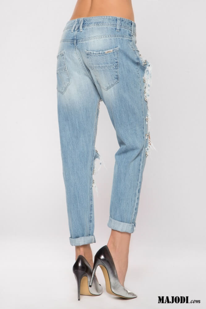 SCHÄDELHOSE MIT SWAROVSKI-KRISTALLEN