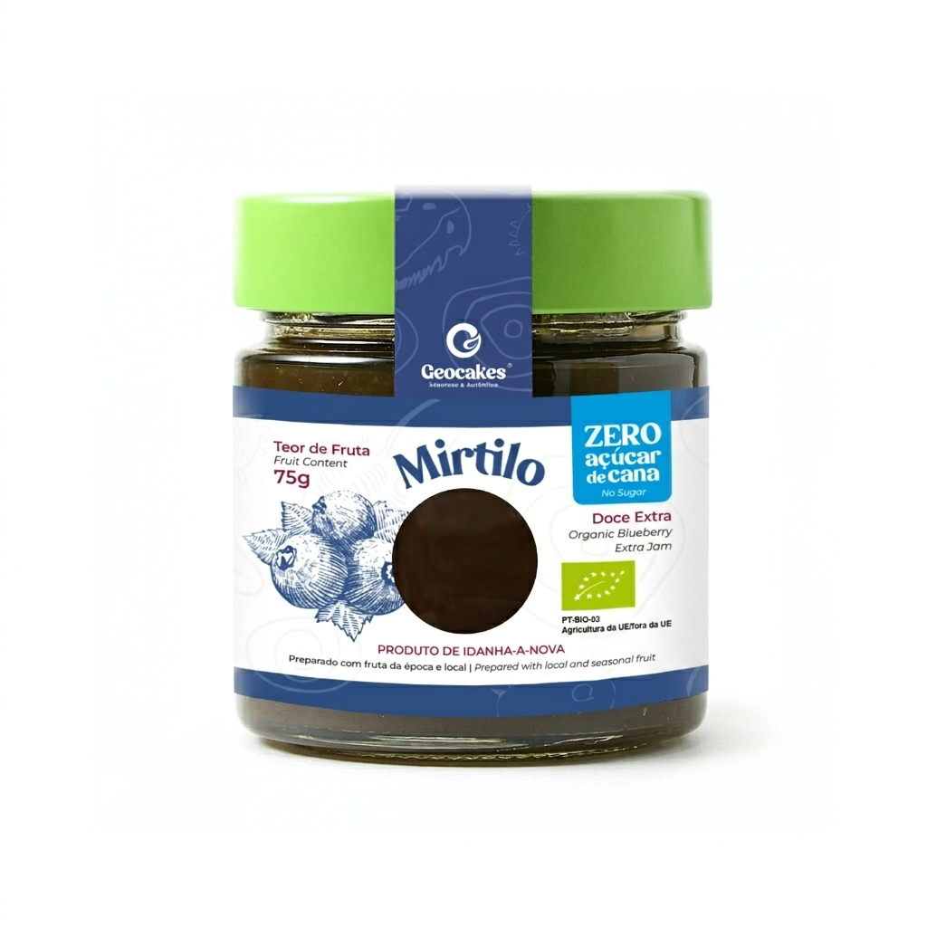 Doce Extra de Mirtilo Biológico, Sem Açúcar