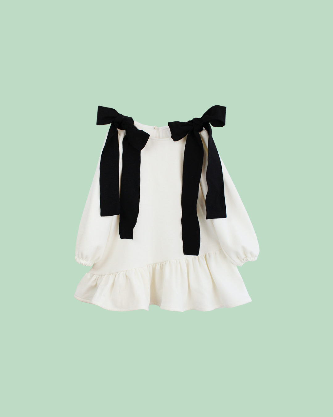 Vestido | Juliette blanco lazos negros