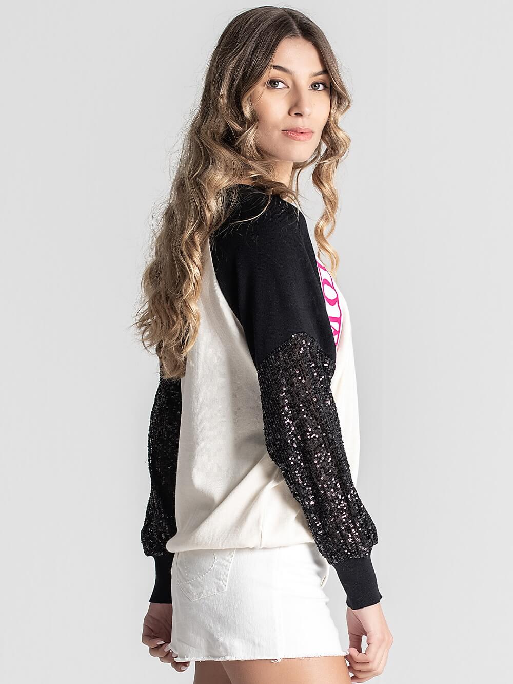 CAMISOLA AMOUR MIT PAILLETTEN