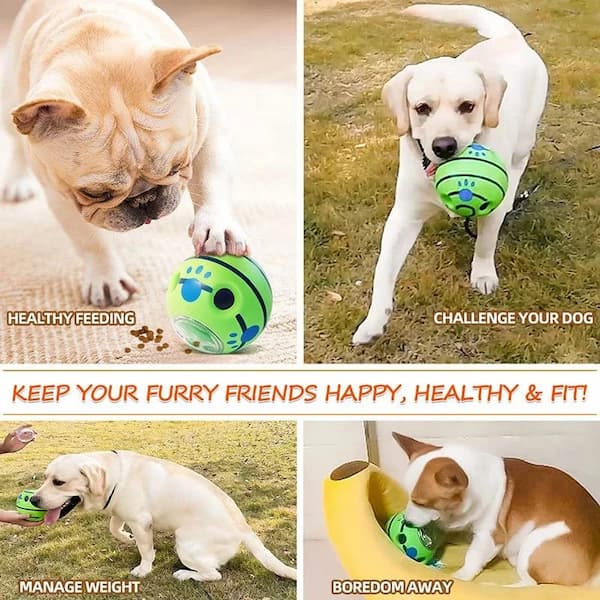Interaktiver Leckerli-Ball für Hunde – Verstellbares Puzzlespielzeug zur mentalen Stimulation und langsamen Fütterung