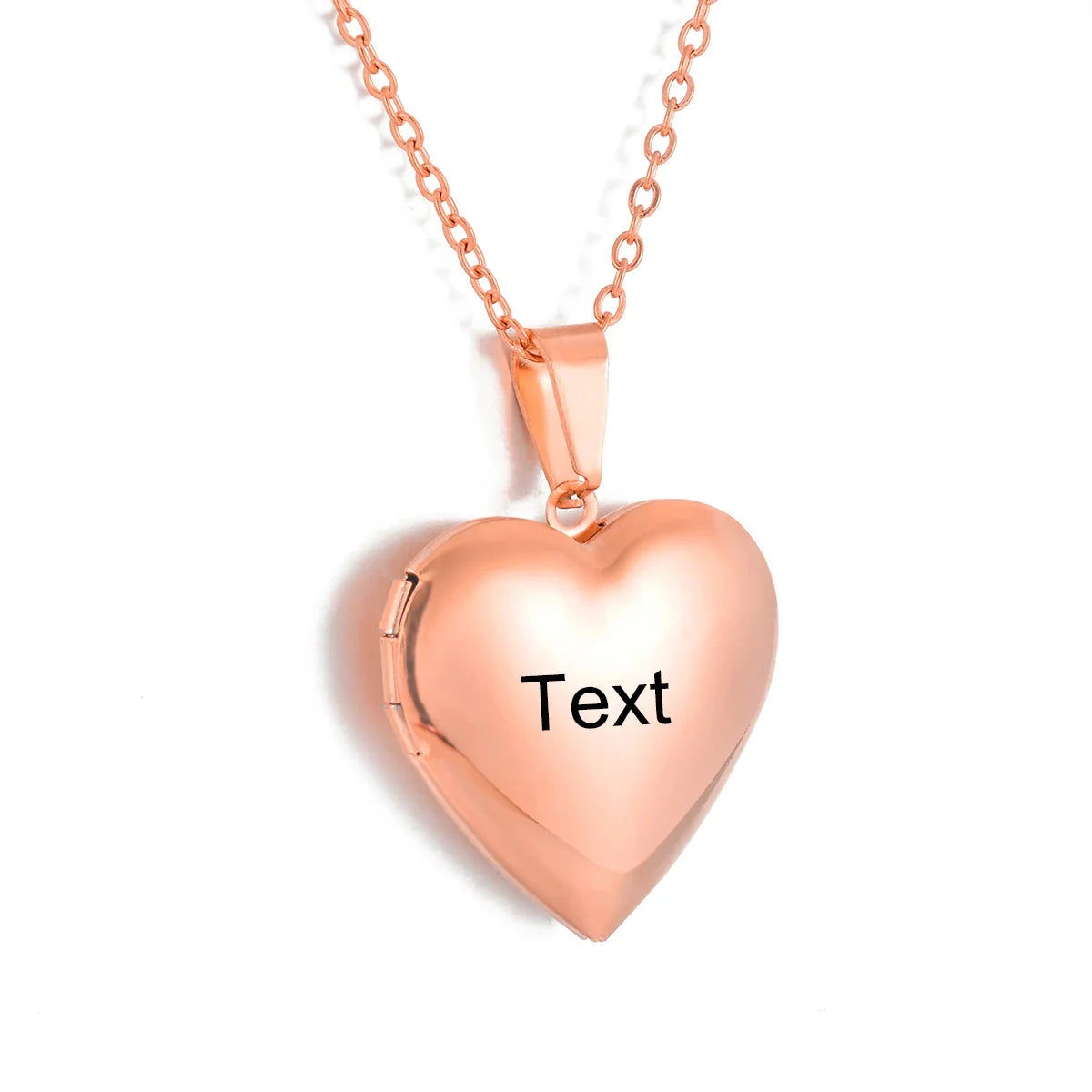 Personalized Pet Memorial Heart Necklace – Custom Engraved Photo Locket for Dog & Cat Lovers