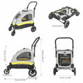 Extragroßer Hunde-Buggy – robuster 4-Rad-Hunde-Jogger für mittlere und große Hunde (55 kg Tragkraft)