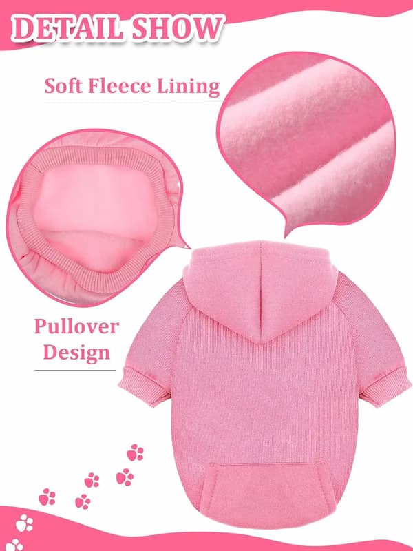 Cozy Dog Hoodie – Soft Pullover Sweatshirt for Small Dogs & Cats