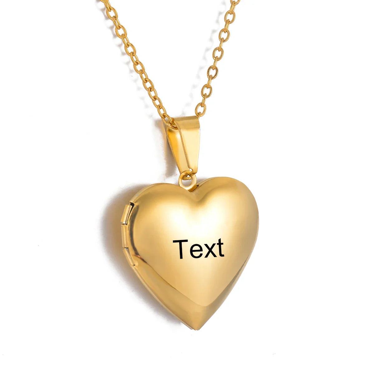 Personalized Pet Memorial Heart Necklace – Custom Engraved Photo Locket for Dog & Cat Lovers