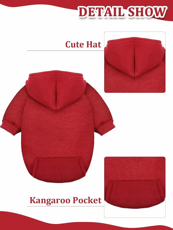 Cozy Dog Hoodie – Soft Pullover Sweatshirt for Small Dogs & Cats