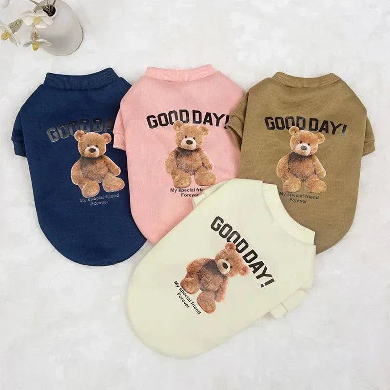 Cute Bear Sweater for Pets | Warm Pullover for Small & Medium Dogs and Cats | Winter Chihuahua Outfit