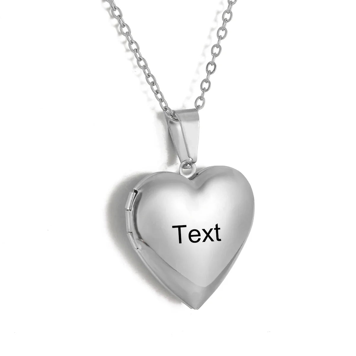 Personalized Pet Memorial Heart Necklace – Custom Engraved Photo Locket for Dog & Cat Lovers