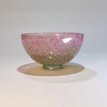 Taça decorativa com tons rosa e verde