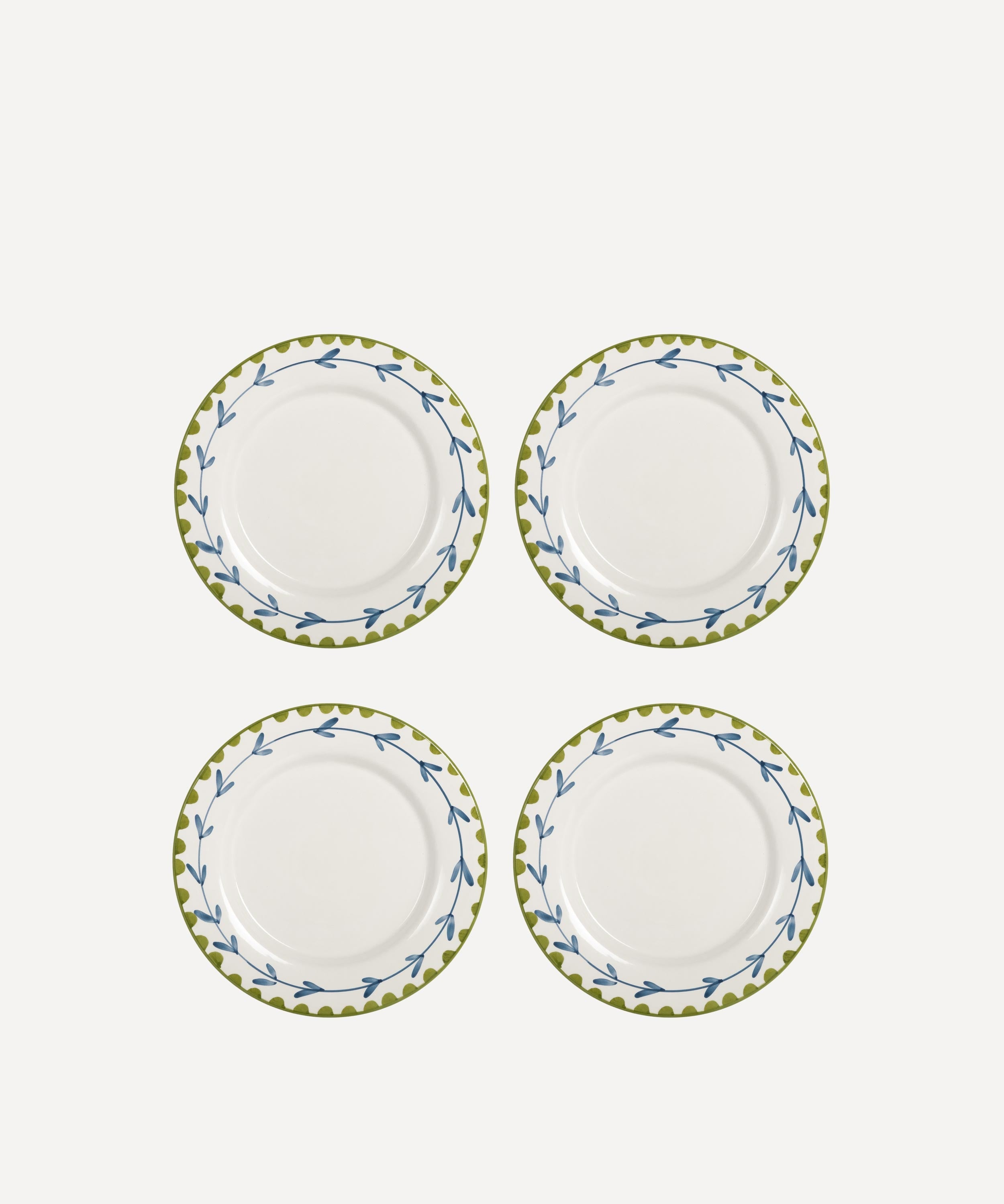 Bananen-Essteller handbemalt – 4er-Set