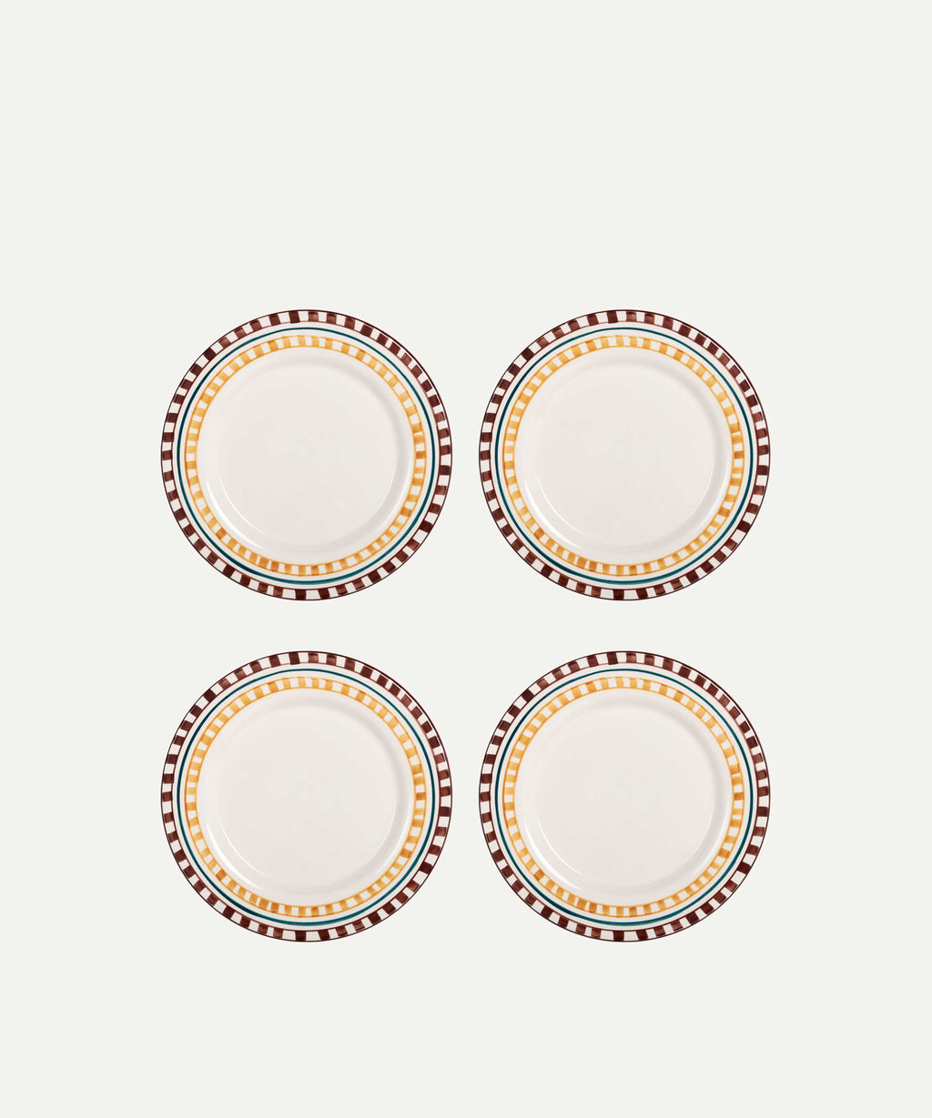 Charlotte Hand-Painted Dinner Plate - Set of 4