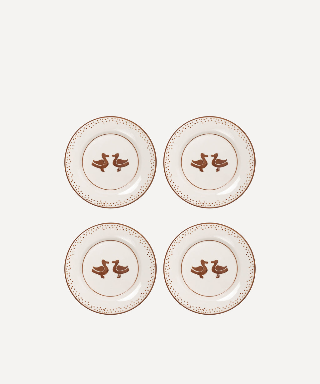 Patos Hand-Painted Salad Plate - Set of 4
