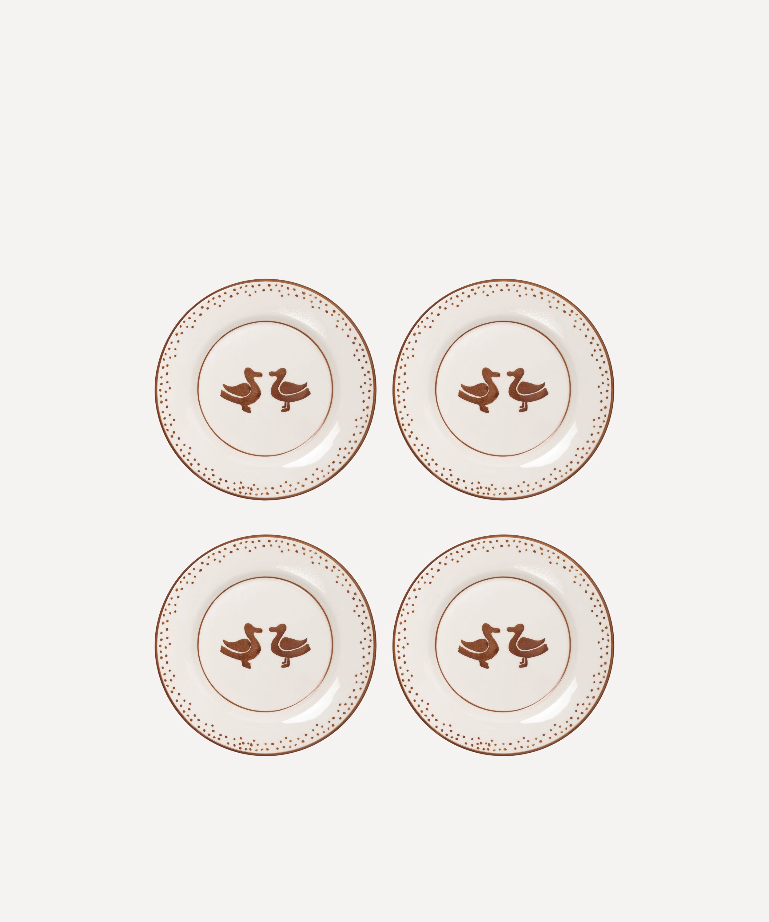 Patos Hand-Painted Salad Plate - Set of 4