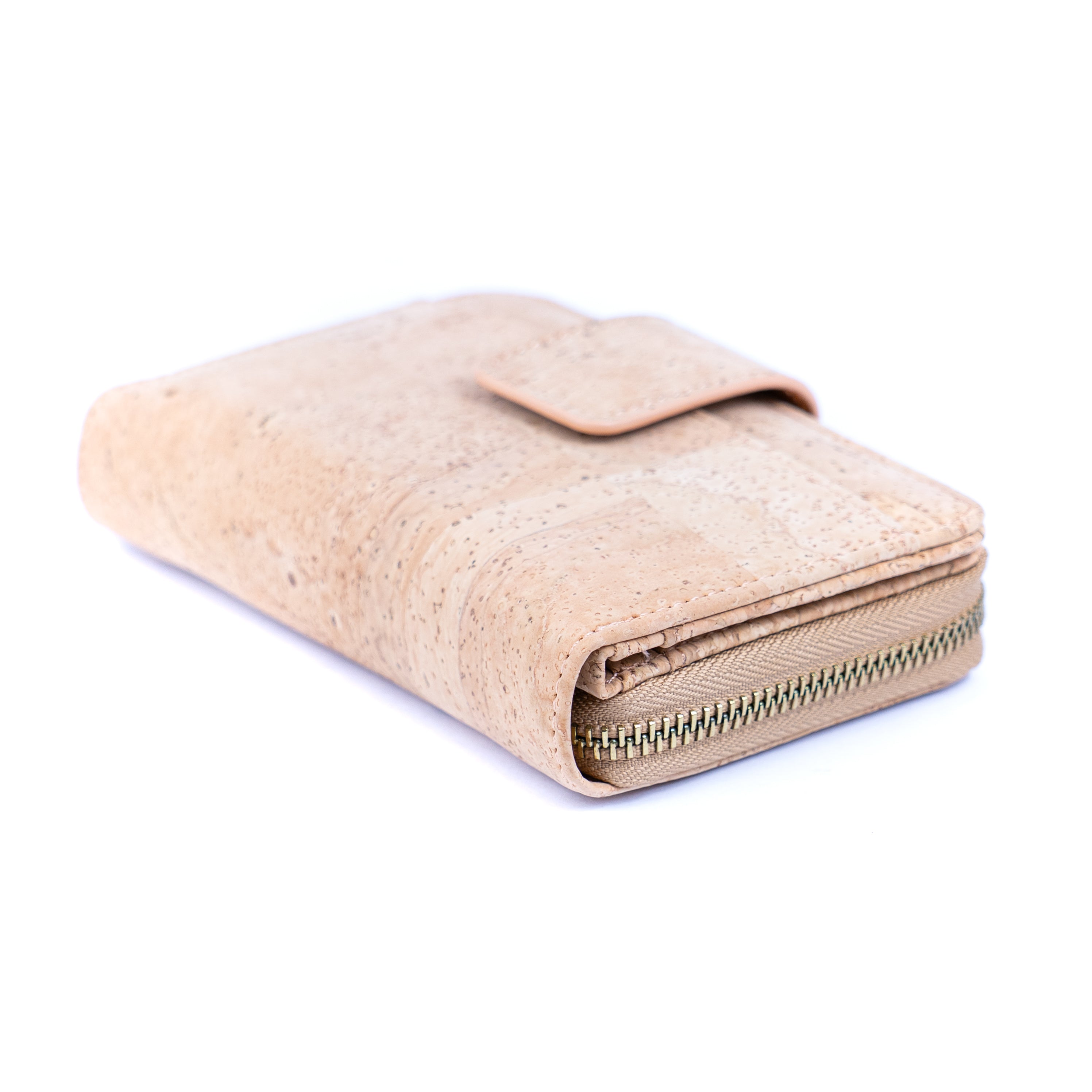 Reißverschlussbrieftasche aus Naturkork für Damen BAG-2202