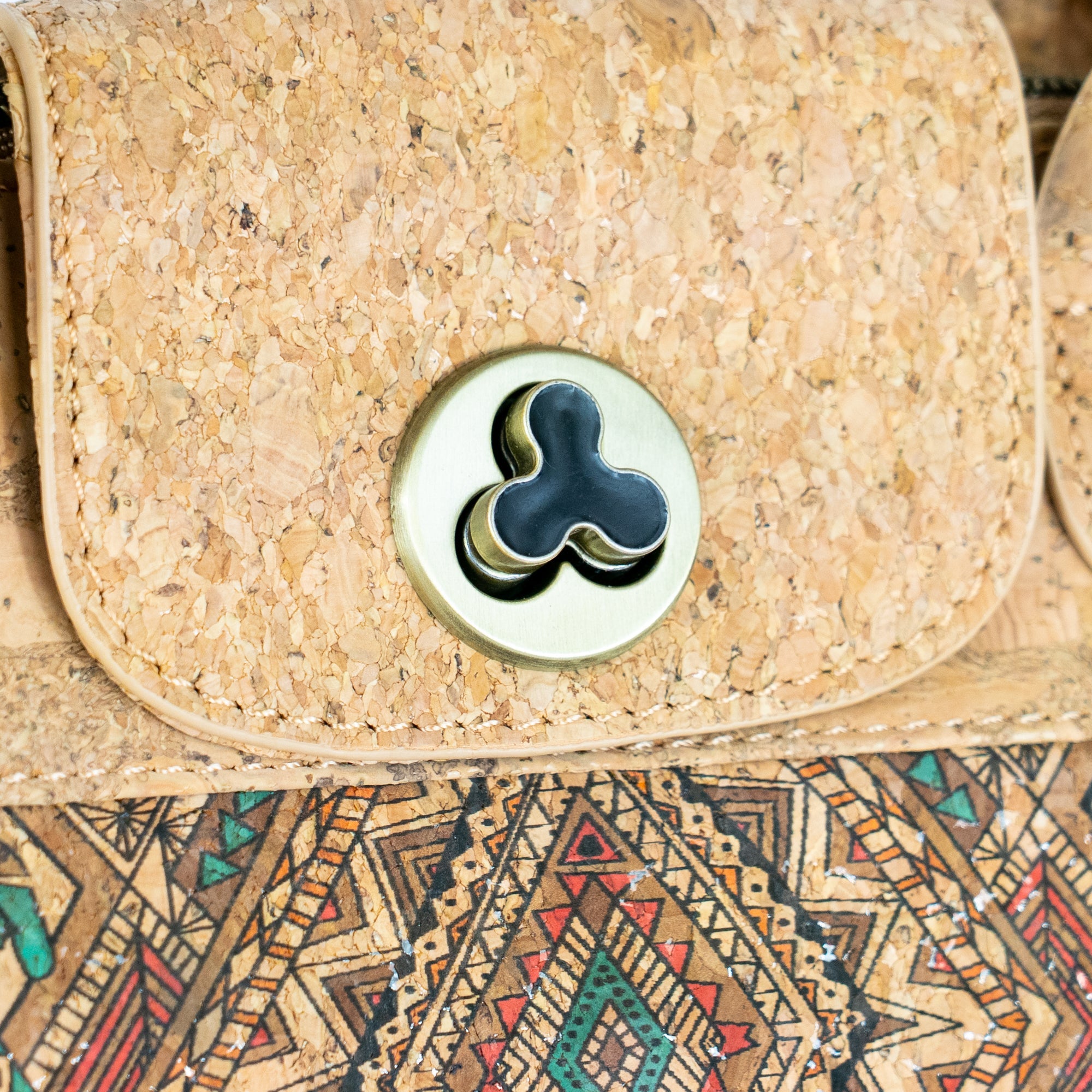 Korkhandtasche – Fliesen- und Blumenmuster BAGD-611