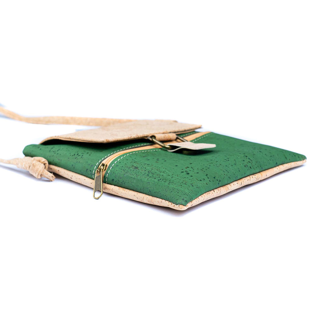 Cork Crossbody Bag - Vegan Fold-Over Messenger Bag BAGP-346