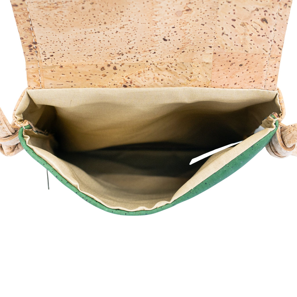 Cork Crossbody Bag - Vegan Fold-Over Messenger Bag BAGP-346