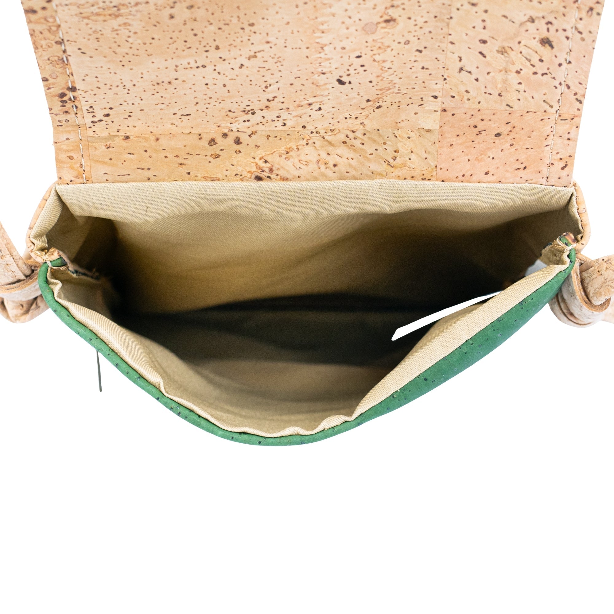 Cork Crossbody Bag - Vegan Fold-Over Messenger Bag BAGP-346